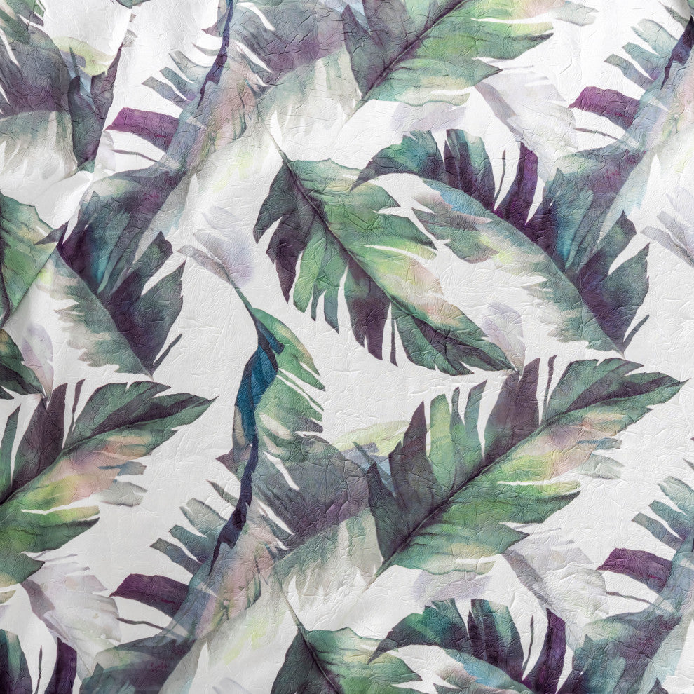 Tropic Crushed Taffeta Tailored Panel, Green, 48" X 63"