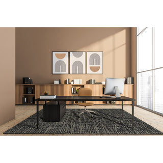 Joy Carpets WorkSpace Attractive Choice Area Rug, Onyx, 7'8" X 10'9"