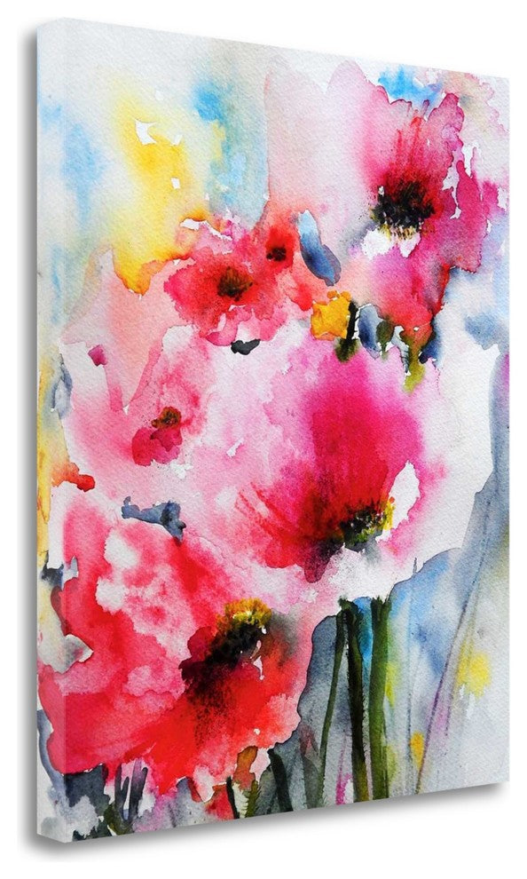 "Summer Poppies II" By Karin Johannesson, Giclee Print on Gallery Wrap Canvas