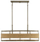 Savoy House Arcadia 4-LT Linear Chandelier 1-7770-4-177 - Warm Brass W/Rattan