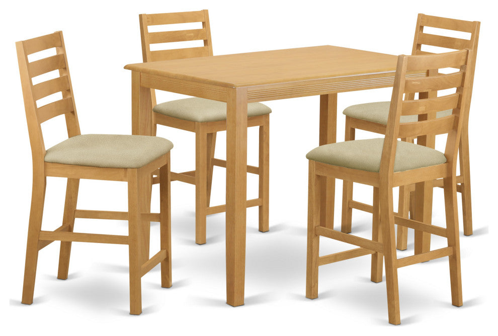 5 Pc Counter Height Pub Set Counter Height Table And 4 Bar Stools