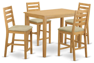 5 Pc Counter Height Pub Set Counter Height Table And 4 Bar Stools