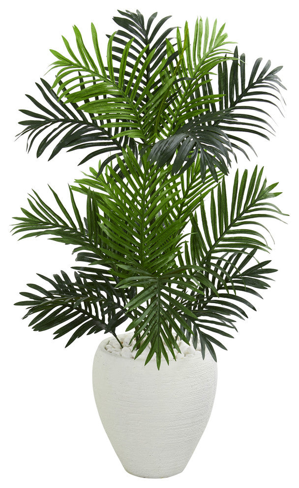 Nearly Natural  Paradise Palm Artificial Tree in White Planter