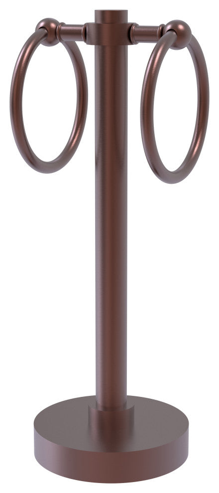 Vanity Top 2 Towel Ring, Antique Copper