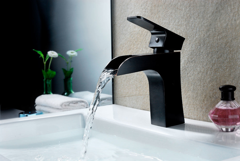 Forza Series Single Handle Bathroom Sink Faucet in Oil Rubbed Bronze