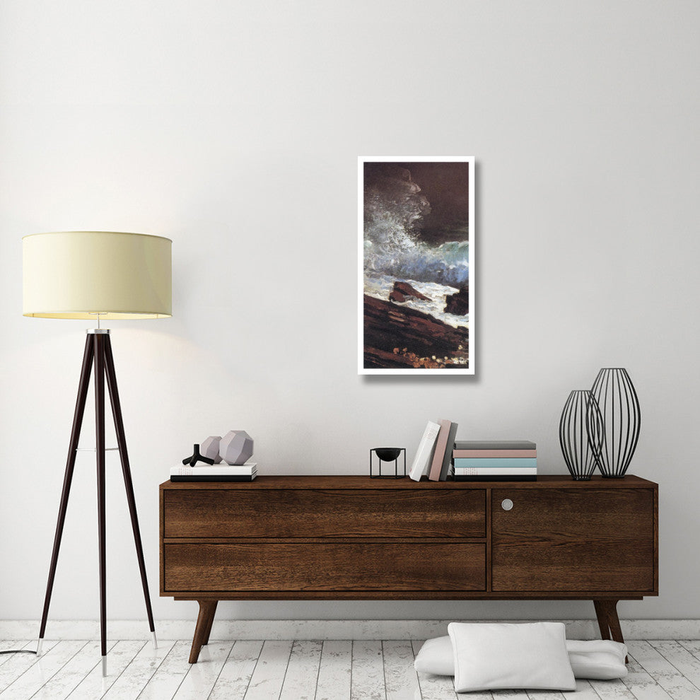 "Sunlight On The Coast (left)" Digital Paper Print by Winslow Homer, 20"x38"