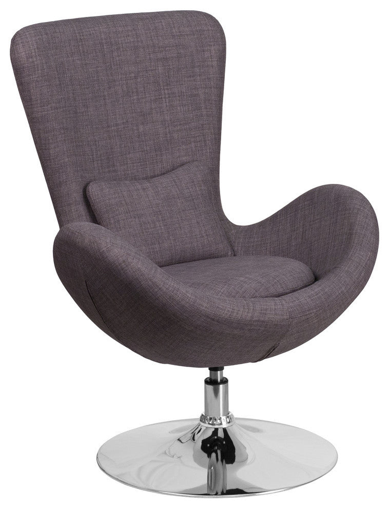 Modern Dark Gray Fabric Side Reception Chair
