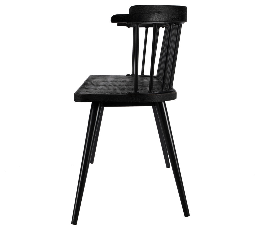 Tempe Spindle Back Bench, Black