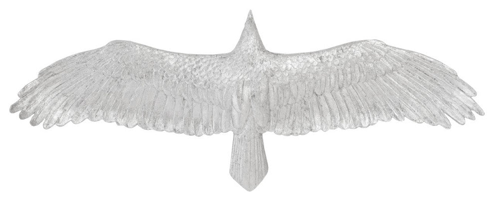 Soaring Eagle Wall Art, Resin, Silver Leaf, Small