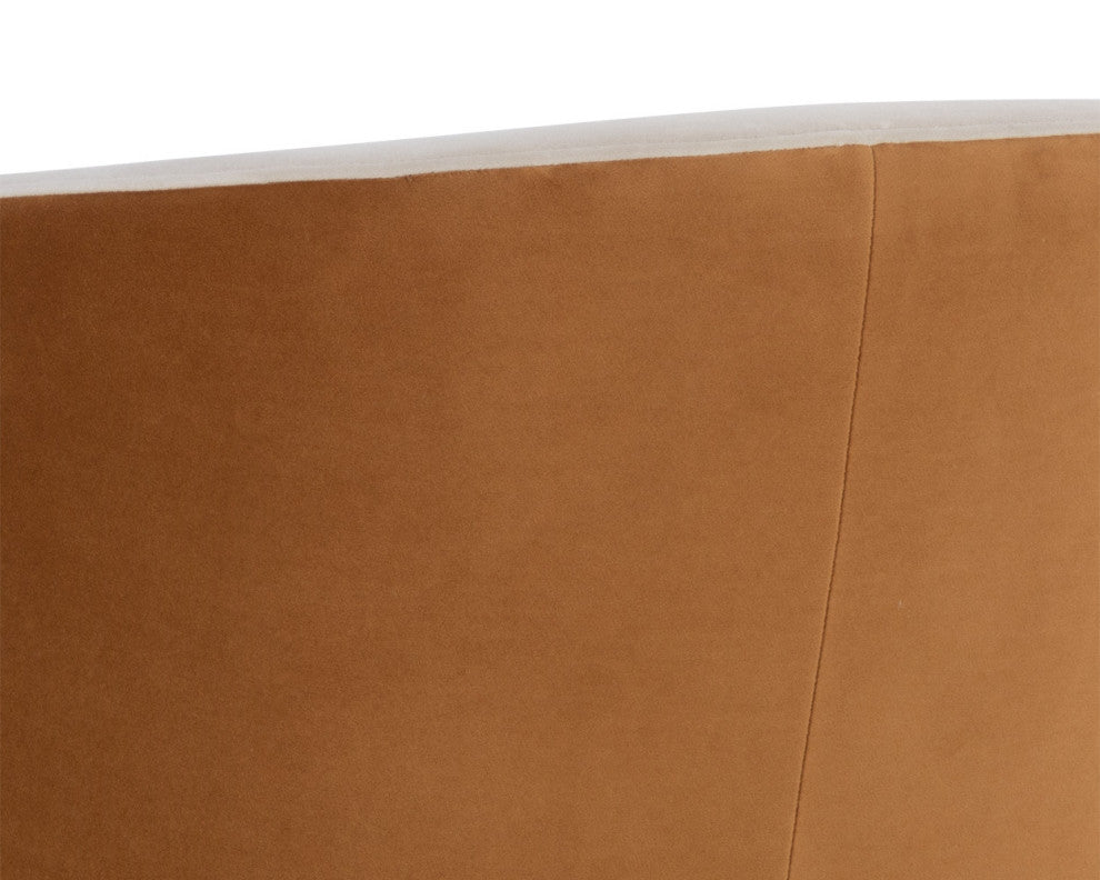 Sarina Swivel Lounge Chair, Meg Taupe / Meg Gold