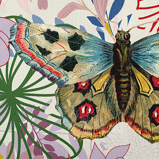 Butterfly In Floral Jumble Decorative Throw Pillow, Leaf, 18"x18"
