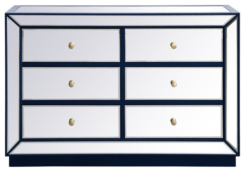 Elegant MF53017BL 48"Mirrored Cabinet, Blue