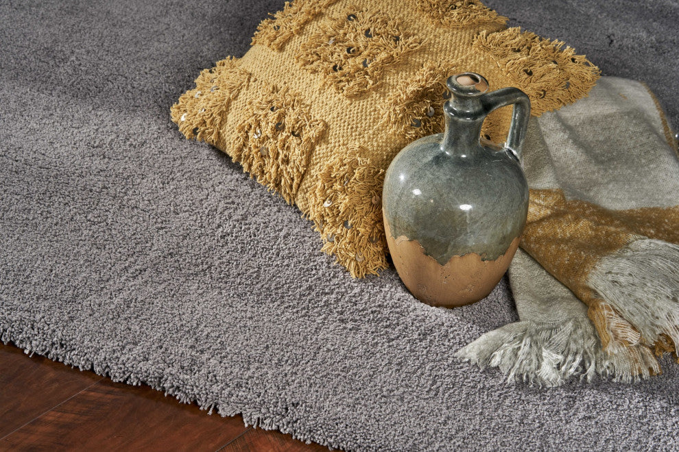 HomeRoots 5' x 7' Grey Plain Indoor Area Rug