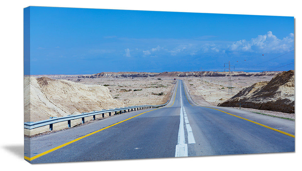 Beautiful Desert Road Israel, Landscape Canvas Art Print, 40x20