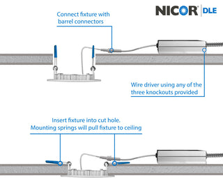 DLE4 Series 4" Square Downlight, White, 5000k