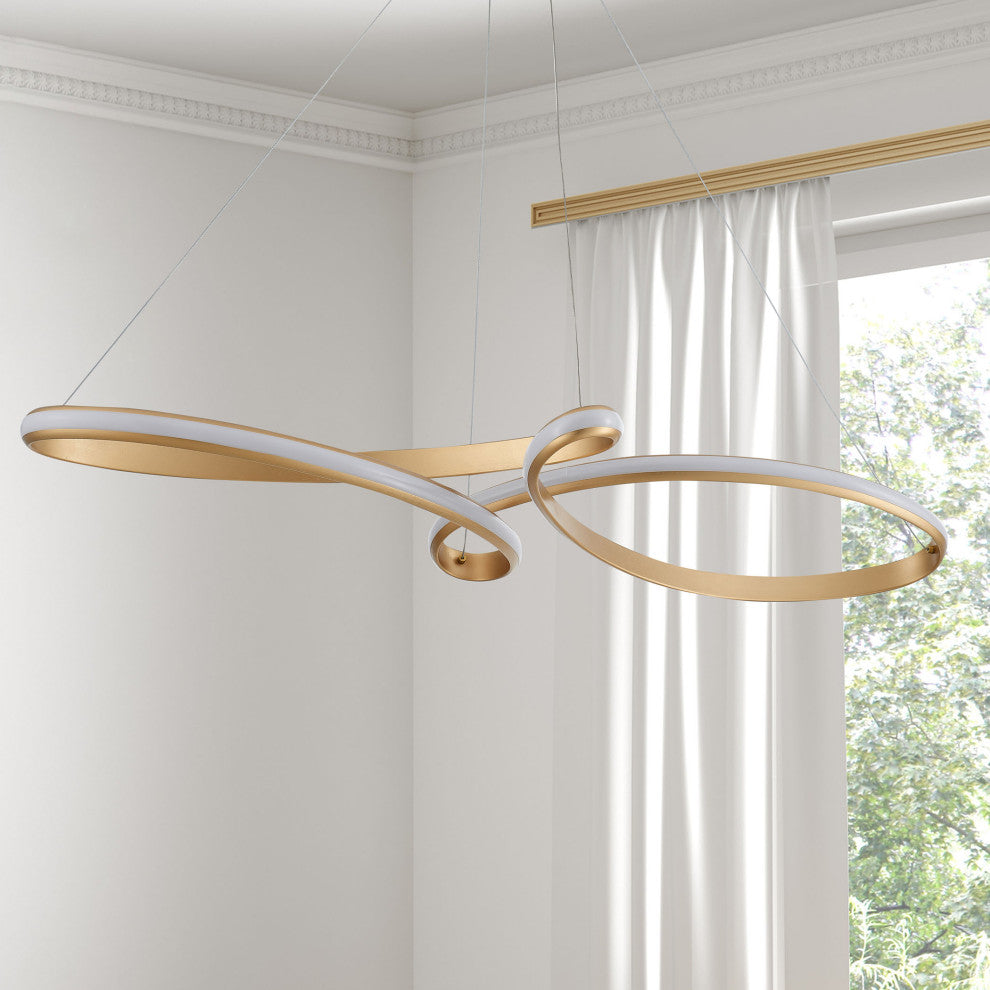 Nola Contemporary 1 Light Aged Brass White Metal Pendant