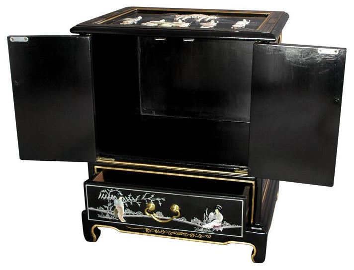 Black Lacquer End Table