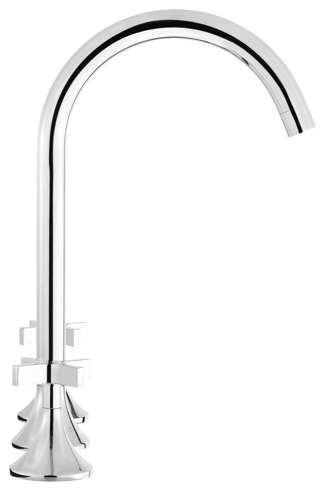 Daxton 8" Widespread, Cross Handle, Bathroom Faucet, Chrome