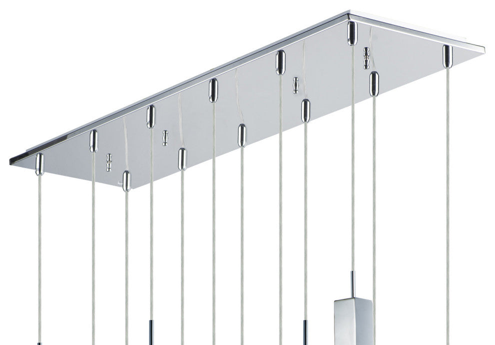 ET2 E31248-20 Quartz 12 Light 39"W LED Linear Pendant - Polished Chrome
