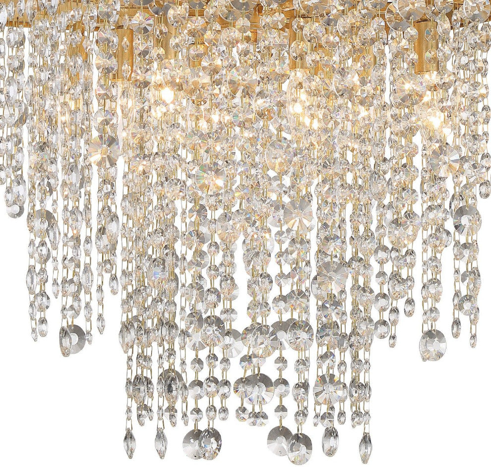 Crystorama Lighting Group WIN-618-CL-MWP Winham 8 Light 22"W - Antique Gold