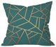 Elisabeth Fredriksson Copper and Teal Throw Pillow
