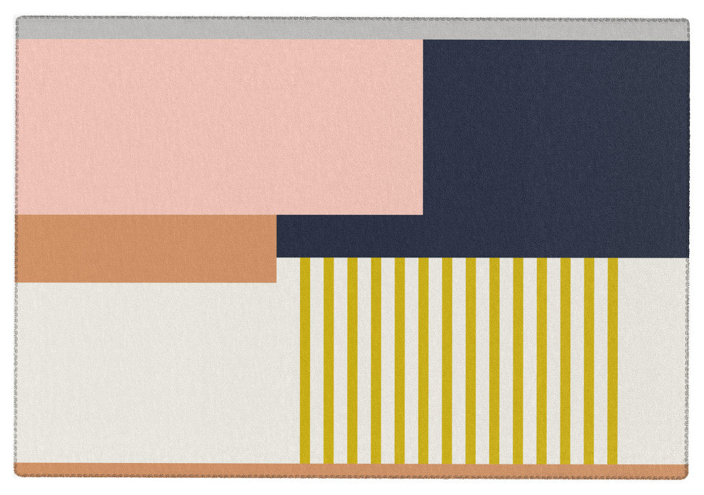 Becky Bailey Sol Abstract Geometric Print i Area Rug