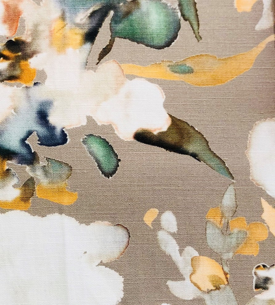 Maya De Aqua Floral Multi Color Luxury Throw Pillow, 18"x18"
