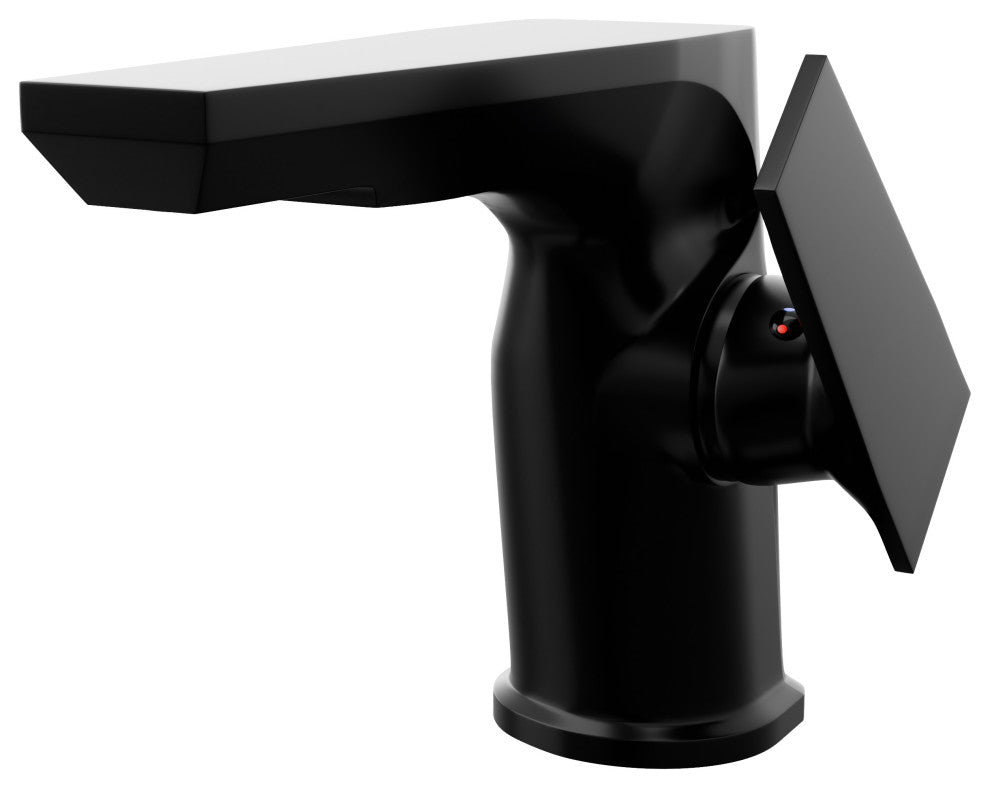Novatto NBF-061 Miller Single Lever Contemporary Lavatory Bathroom Faucet, Matte Black