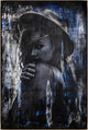 30x45 Come with Me II, Framed Artwork, Silver
