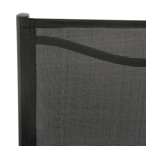 vidaXL 4x Patio Chairs Textilene and Steel Black and Garden Outdoor Armchair