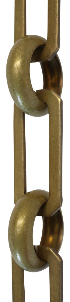 RCH Hardware Brass Rectangle Chandelier Chain, Various Finishes, Antique Brass,