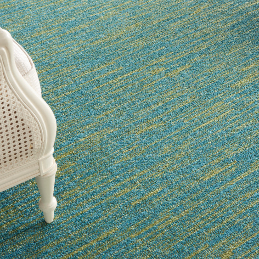 Nourison Essentials 9' x 12' Blue Green Outdoor Area Rug