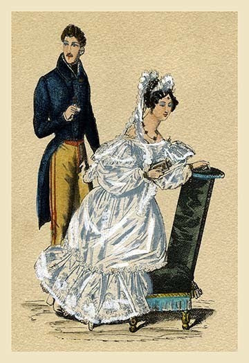 The Bride and Groom- Fine Art Giclee Print 24" x 36"