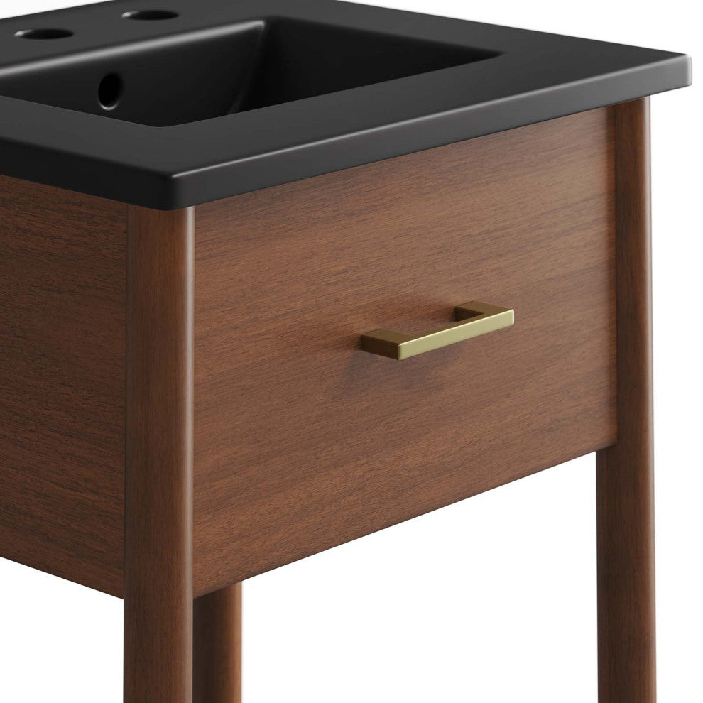 Zaire 18" Bathroom Vanity - Walnut Black