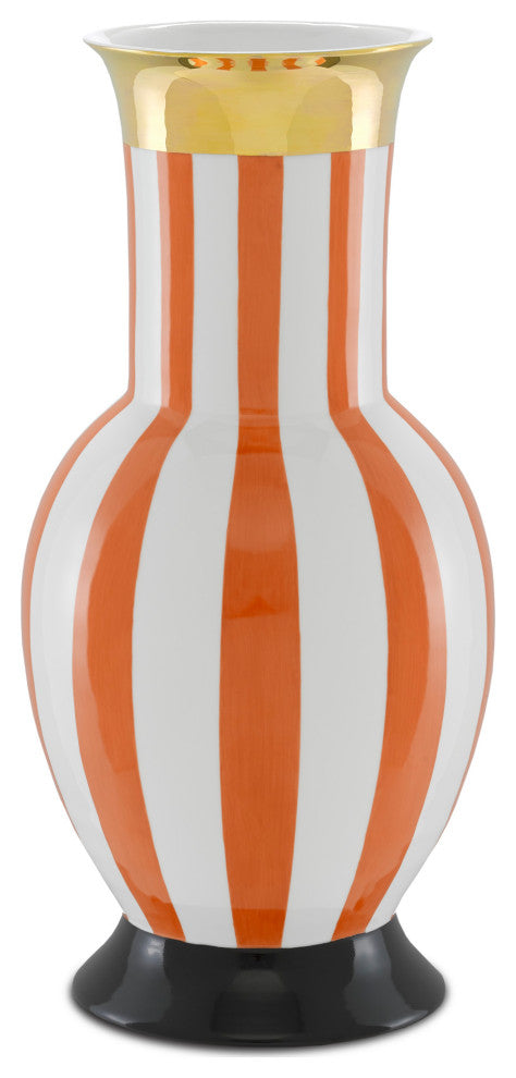 De Luca Coral Stripe Large Vase