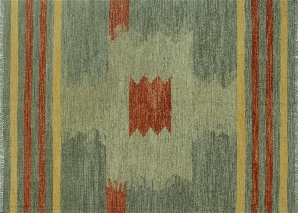 Winchester Kilim Chipo Gray/Rust Rug, 5'0x6'6