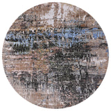 Ahgly Company Indoor Round Mid-Century Modern Area Rugs, 8' Round