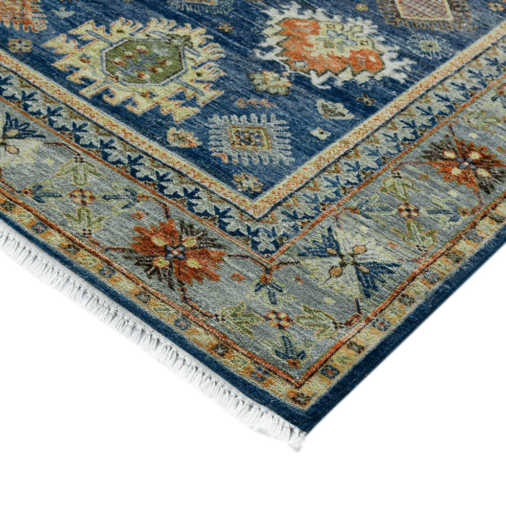 Milano Effy Area Rug, Blue, 8' x 10', Bordered