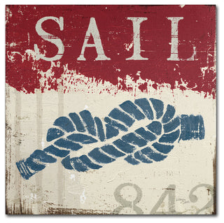 'Nautical III Red' Canvas Art by Wellington Studio