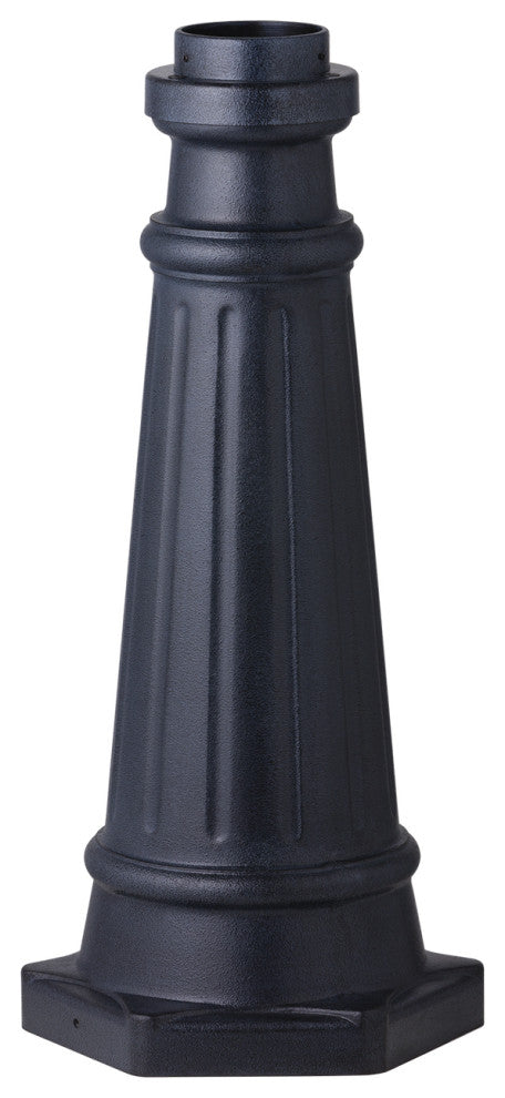 Generation Lighting, POSTBASE-DWZ, Post Mount Base, Dark Weathered Zinc