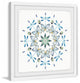 "Blue Bug Circles" Framed Painting Print, 12"x12"