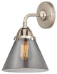 Large Cone Sconce, Brushed Satin Nickel, Plated Smoke, Plated Smoke