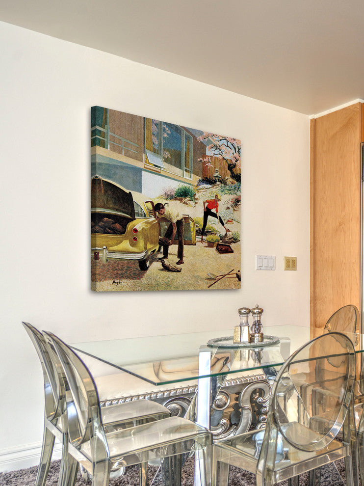 "Rock Garden" Painting Print on Canvas by George Hughes