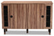 Valina Modern 2-Door Wood Entryway Shoe Storage Cabinet with Screen Inserts