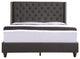 Brice Upholstered Twill Bed, Ash Black, King