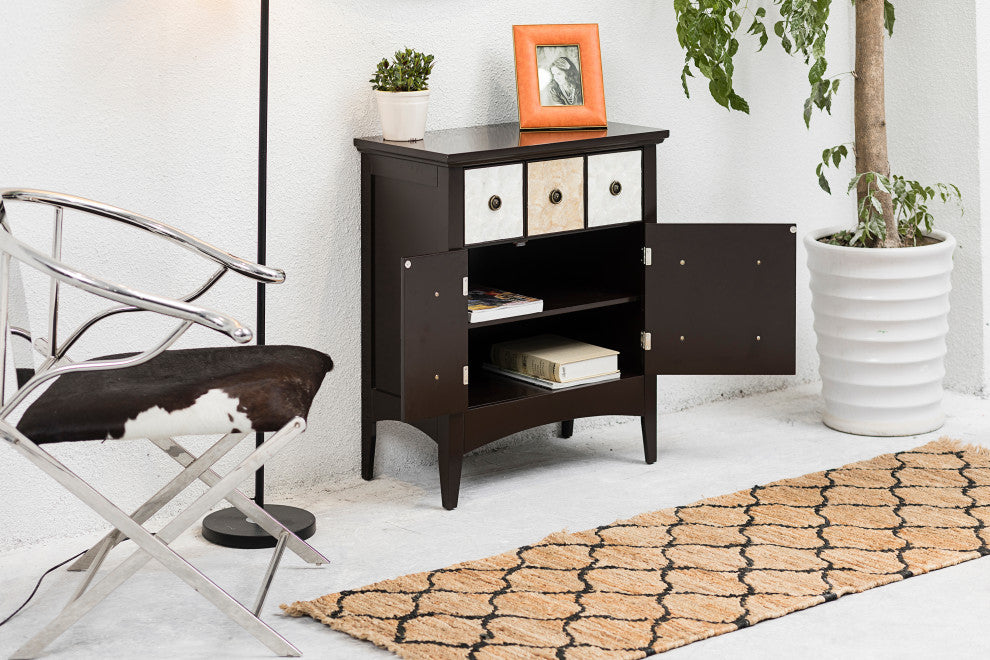 Elegant Home Fashions Gozo Accent Floor Cabinet Drawer ELG-657