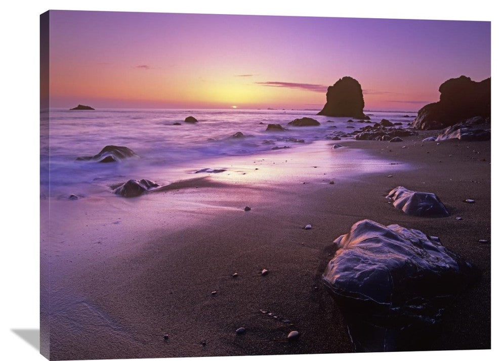 "Enderts Beach At Sunset, Redwood National Park, California" Artwork, 40" x 30"