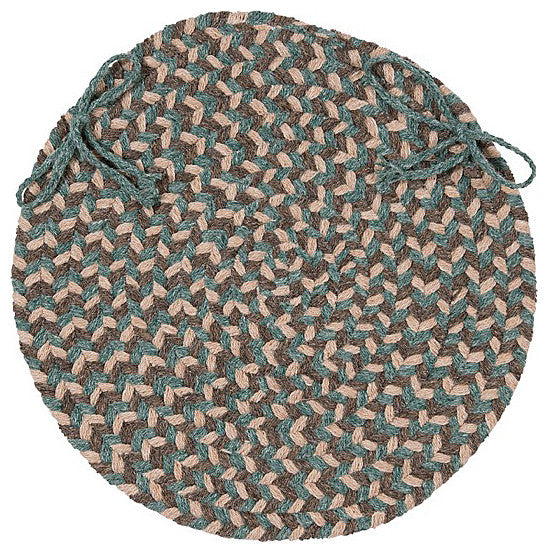 Colonial Mills Chair Pad Boston Common Driftwood Teal Chair Pad