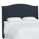 Camelback Wingback Headboard, Linen Navy, Twin
