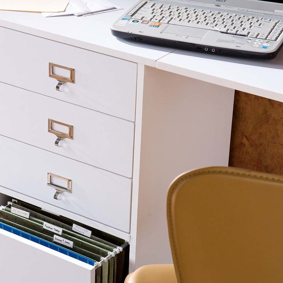 Paige White Fold-Out Organizer and Craft Desk